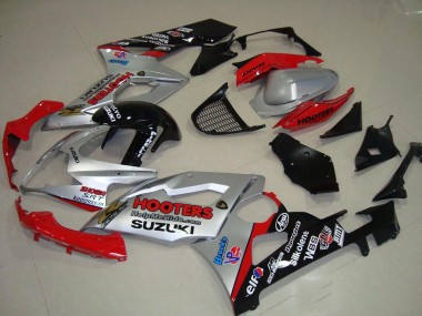 Buy 2005-2006 Silver and Red Suzuki GSXR 1000 Motorcycle Fairings Kits