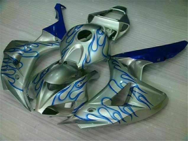 Buy 2006-2007 Blue Flame Silver Honda CBR1000RR Motorcycle Fairing Kits Buy 2006-2007 Blue Flame Silver Honda CBR1000RR Motorcycle Fairing Kits