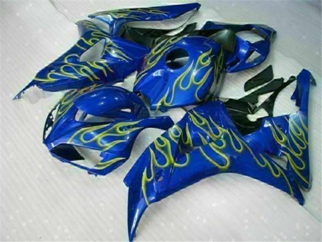 Buy 2006-2007 Yellow Flame Blue Honda CBR1000RR Replacement Fairings Buy 2006-2007 Yellow Flame Blue Honda CBR1000RR Replacement Fairings