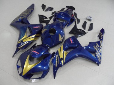 Buy 2006-2007 Dark Blue with Gold Stripe Honda CBR1000RR Motorcycle Fairing Kits