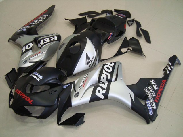 Buy 2006-2007 Matte Black Silver Repsol Honda CBR1000RR Replacement Fairings Buy 2006-2007 Matte Black Silver Repsol Honda CBR1000RR Replacement Fairings