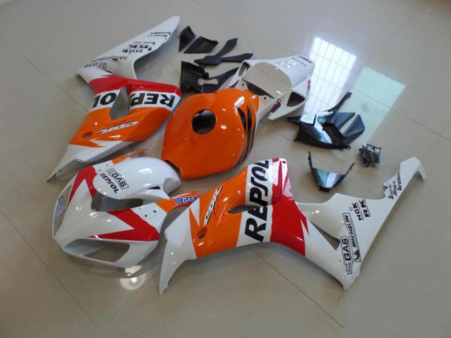 Buy 2006-2007 White and Orange Repsol Honda CBR1000RR Replacement Motorcycle Fairings Buy 2006-2007 White and Orange Repsol Honda CBR1000RR Replacement Motorcycle Fairings