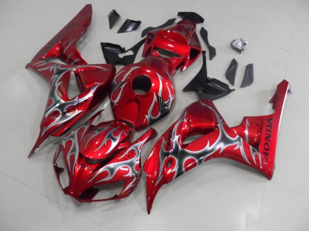 Buy 2006-2007 Red with Black Grey Flame Honda CBR1000RR Motorcycle Bodywork Buy 2006-2007 Red with Black Grey Flame Honda CBR1000RR Motorcycle Bodywork