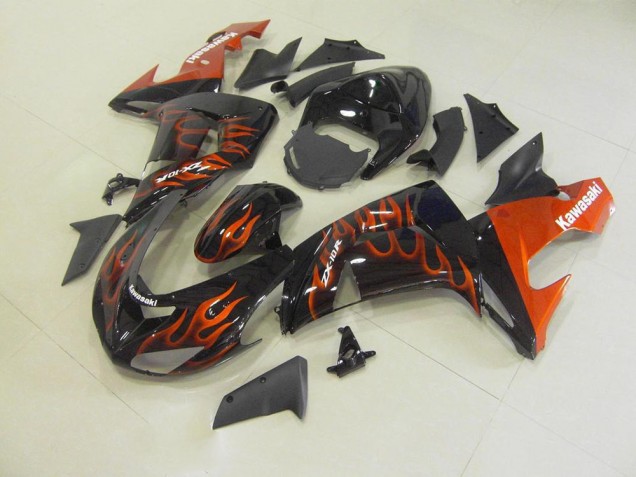 Buy 2006-2007 Orange Flame Kawasaki ZX10R Motorcyle Fairings Buy 2006-2007 Orange Flame Kawasaki ZX10R Motorcyle Fairings