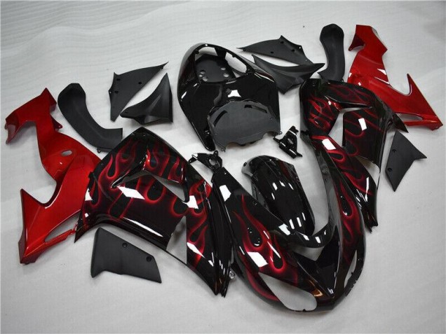 Buy 2006-2007 Red Flame Kawasaki ZX10R Motorcycle Fairings Kit Buy 2006-2007 Red Flame Kawasaki ZX10R Motorcycle Fairings Kit