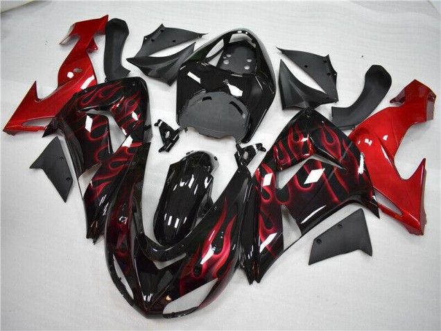 Buy 2006-2007 Red Flame Kawasaki ZX10R Motorcycle Fairings Kit Buy 2006-2007 Red Flame Kawasaki ZX10R Motorcycle Fairings Kit