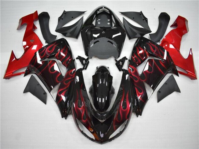 Buy 2006-2007 Red Flame Kawasaki ZX10R Motorcycle Fairings Kit Buy 2006-2007 Red Flame Kawasaki ZX10R Motorcycle Fairings Kit
