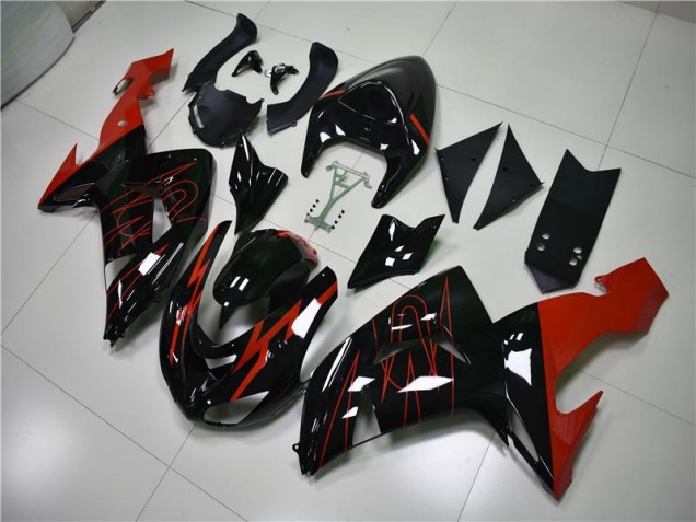 Buy 2006-2007 Black Red Kawasaki ZX10R Motorcycle Fairings Buy 2006-2007 Black Red Kawasaki ZX10R Motorcycle Fairings