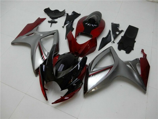 Buy 2006-2007 Red Silver Suzuki GSXR 600/750 Bike Fairing Kit