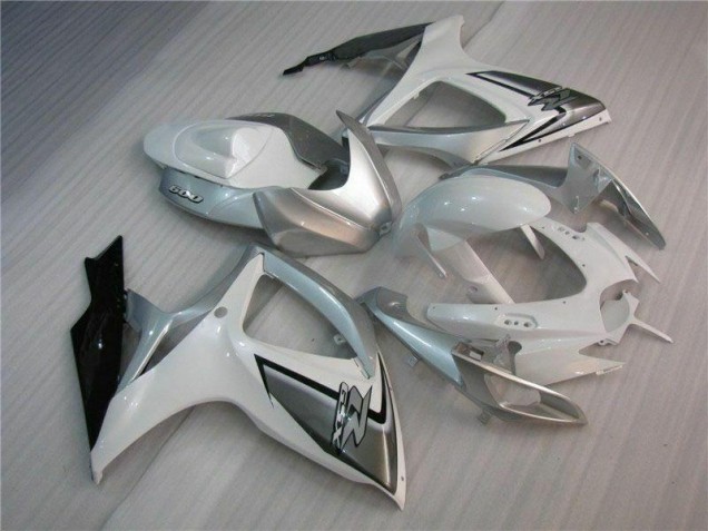 Buy 2006-2007 White Silver Suzuki GSXR 600/750 Bike Fairings Buy 2006-2007 White Silver Suzuki GSXR 600/750 Bike Fairings