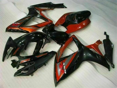 Buy 2006-2007 Black Red Suzuki GSXR 600/750 Fairings MF1655