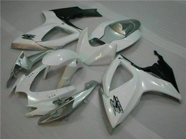 Buy 2006-2007 White Silver Suzuki GSXR 600/750 Motorcycle Fairing Kit