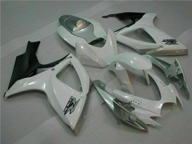 Buy 2006-2007 White Silver Suzuki GSXR 600/750 Motorcycle Fairing Kit