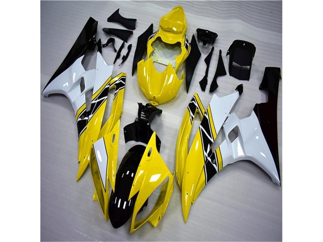 Buy 2006-2007 Yellow White Black Yamaha YZF R6 Motorbike Fairing Kits Buy 2006-2007 Yellow White Black Yamaha YZF R6 Motorbike Fairing Kits