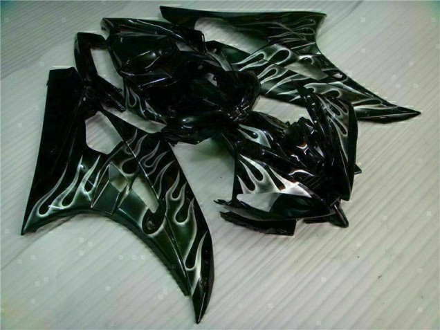 Buy 2006-2007 Silver Flame Black Yamaha YZF R6 Motor Fairings Buy 2006-2007 Silver Flame Black Yamaha YZF R6 Motor Fairings
