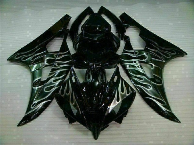 Buy 2006-2007 Silver Flame Black Yamaha YZF R6 Motor Fairings Buy 2006-2007 Silver Flame Black Yamaha YZF R6 Motor Fairings