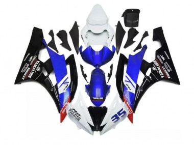 Buy 2006-2007 Blue White Yamaha YZF R6 Motorcycle Fairings Kit