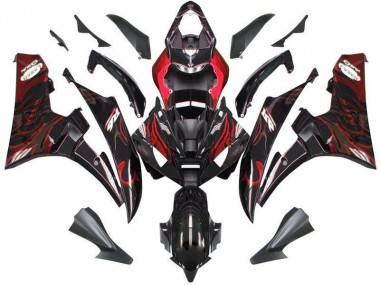 Buy 2006-2007 Black Red Flame Yamaha YZF R6 Bike Fairing