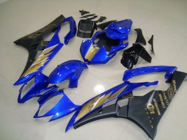 Buy 2006-2007 Black Blue with Gold Sticker Yamaha YZF R6 Motorcycle Fairing Kit