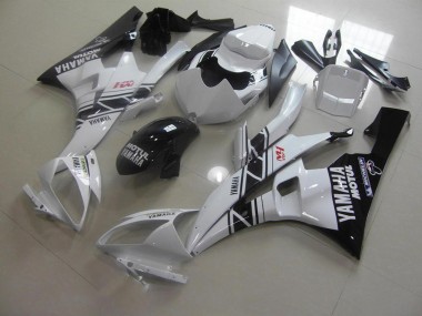 Buy 2006-2007 Black White Yamaha YZF R6 Motorcycle Fairing Kits