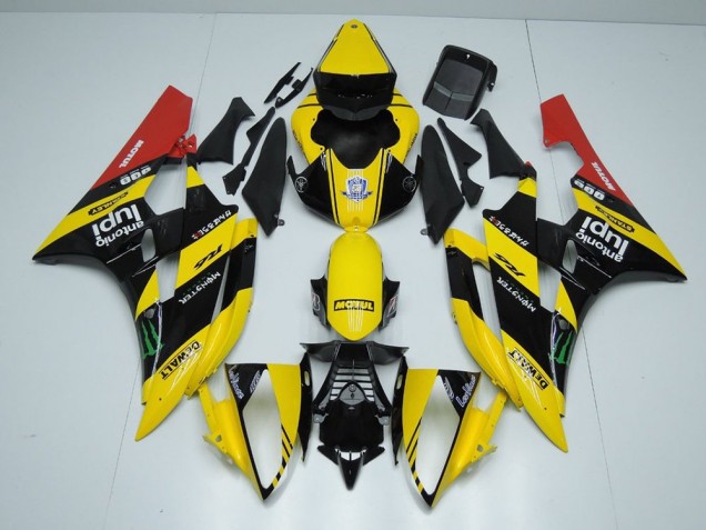 Buy 2006-2007 Yellow Black Monster Yamaha YZF R6 Motorcycle Bodywork Buy 2006-2007 Yellow Black Monster Yamaha YZF R6 Motorcycle Bodywork