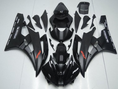 Buy 2006-2007 Matte Black and Glossy Black Yamaha YZF R6 Motorbike Fairing Kits
