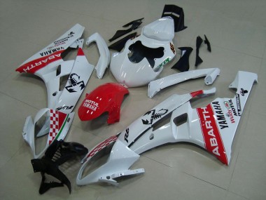 Buy 2006-2007 White Red Abarth Yamaha YZF R6 Motorcycle Fairings