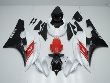 Buy 2006-2007 White Red and Matte Black Yamaha YZF R6 Motorbike Fairings