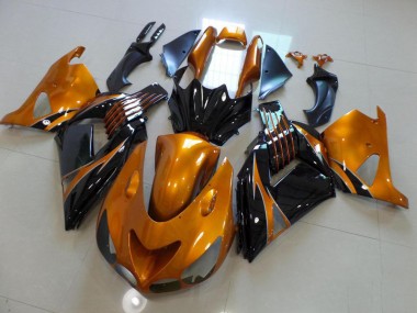 Buy 2006-2011 Brown and Black No Sticker Kawasaki ZX14R ZZR1400 Motorcycle Fairing Kits