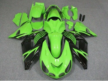 Buy 2006-2011 Green Black Kawasaki ZX14R ZZR1400 Bike Fairings