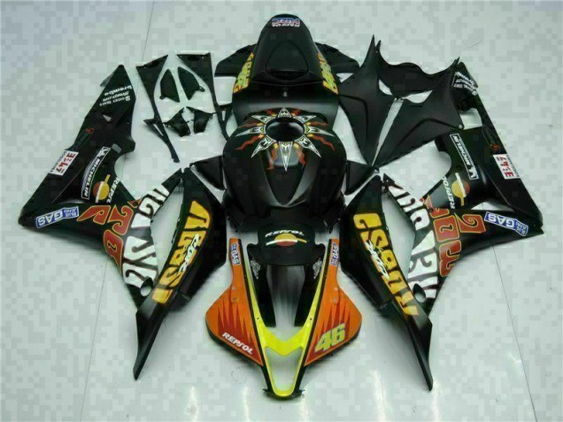 Buy 2007-2008 Black Yellow Repsol 46 Honda CBR600RR Motorcycle Bodywork Buy 2007-2008 Black Yellow Repsol 46 Honda CBR600RR Motorcycle Bodywork