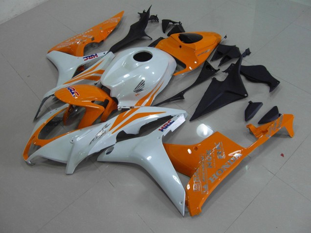 Buy 2007-2008 Pearl White Orange Honda CBR600RR Motorcylce Fairings