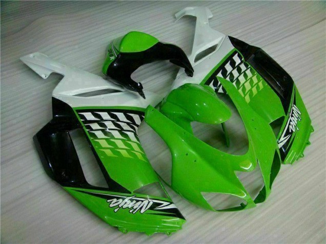 Buy 2007-2008 Green White Ninja Kawasaki ZX6R Motorbike Fairing