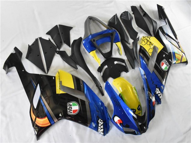 Buy 2007-2008 Blue Shark Kawasaki ZX6R Replacement Motorcycle Fairings