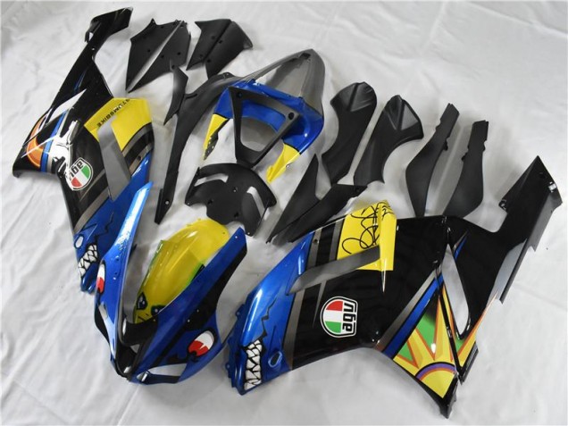 Buy 2007-2008 Blue Shark Kawasaki ZX6R Replacement Motorcycle Fairings