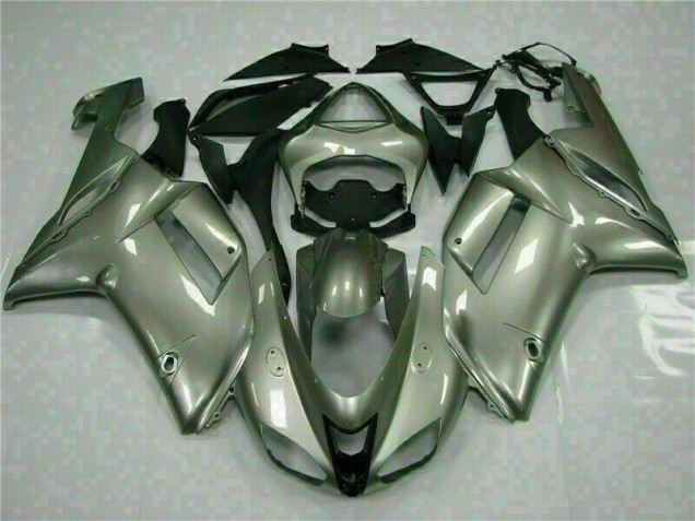 Buy 2007-2008 Silver Kawasaki ZX6R Motorcycle Fairings Kits Buy 2007-2008 Silver Kawasaki ZX6R Motorcycle Fairings Kits
