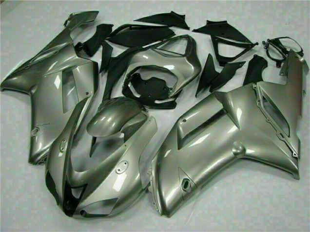 Buy 2007-2008 Silver Kawasaki ZX6R Motorcycle Fairings Kits Buy 2007-2008 Silver Kawasaki ZX6R Motorcycle Fairings Kits