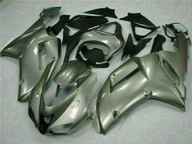 Buy 2007-2008 Silver Kawasaki ZX6R Motorcycle Fairings Kits