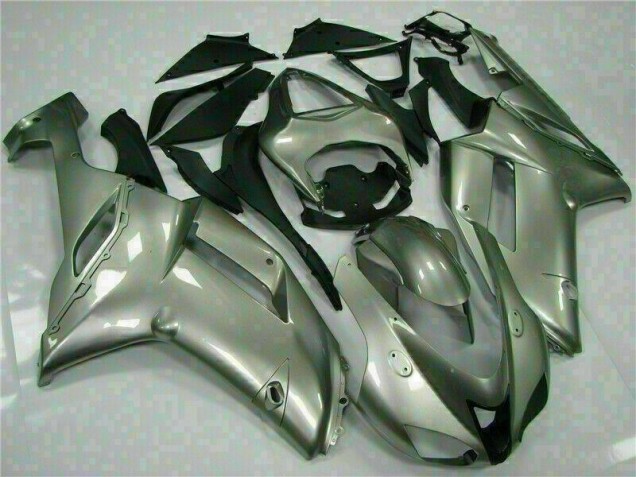 Buy 2007-2008 Silver Kawasaki ZX6R Motorcycle Fairings Kits