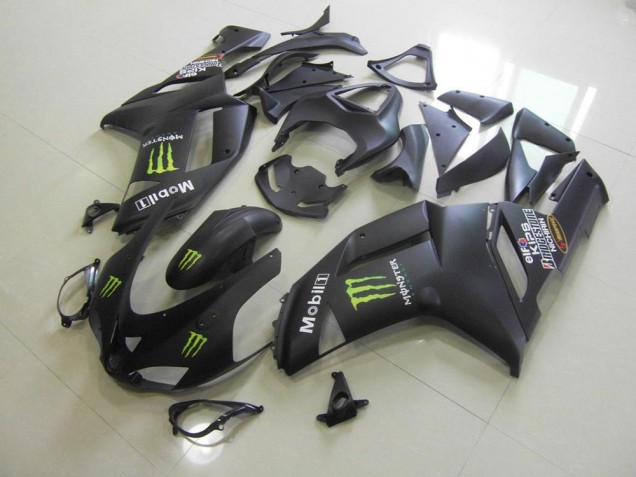 Buy 2007-2008 Matte Black Monster Kawasaki ZX6R Moto Fairings Buy 2007-2008 Matte Black Monster Kawasaki ZX6R Moto Fairings