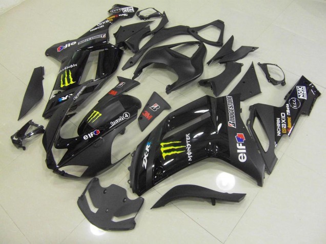 Buy 2007-2008 Black Monster Kawasaki ZX6R Motorcylce Fairings
