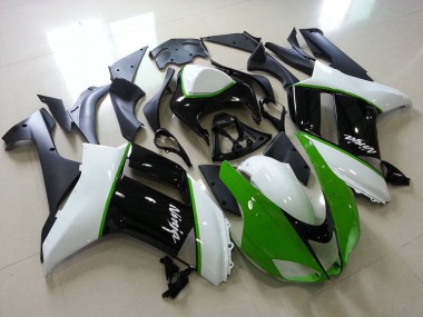 Buy 2007-2008 Green Black White Kawasaki ZX6R Motorcycle Fairing Kits