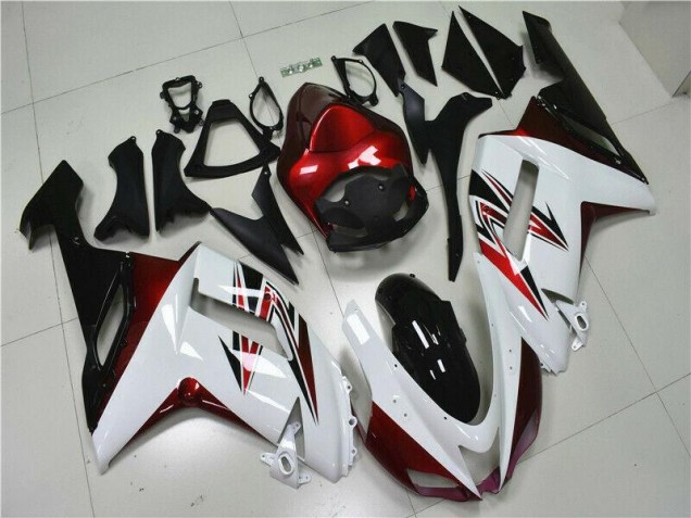 Buy 2007-2008 White Black Red Kawasaki ZX6R Motorbike Fairings Buy 2007-2008 White Black Red Kawasaki ZX6R Motorbike Fairings