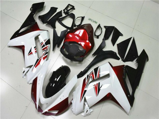 Buy 2007-2008 White Black Red Kawasaki ZX6R Motorbike Fairings Buy 2007-2008 White Black Red Kawasaki ZX6R Motorbike Fairings