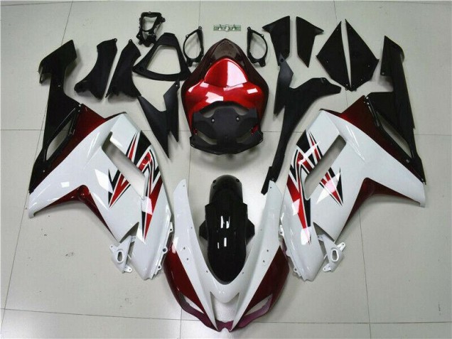 Buy 2007-2008 White Black Red Kawasaki ZX6R Motorbike Fairings Buy 2007-2008 White Black Red Kawasaki ZX6R Motorbike Fairings