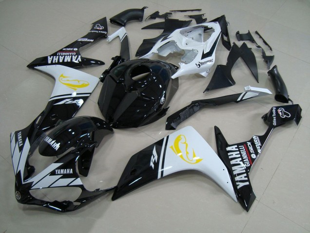 Buy 2007-2008 Black White Dolphin Yamaha YZF R1 Motorcyle Fairings Buy 2007-2008 Black White Dolphin Yamaha YZF R1 Motorcyle Fairings