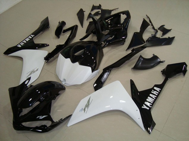 Buy 2007-2008 Black White Gold Yamaha YZF R1 Replacement Fairings