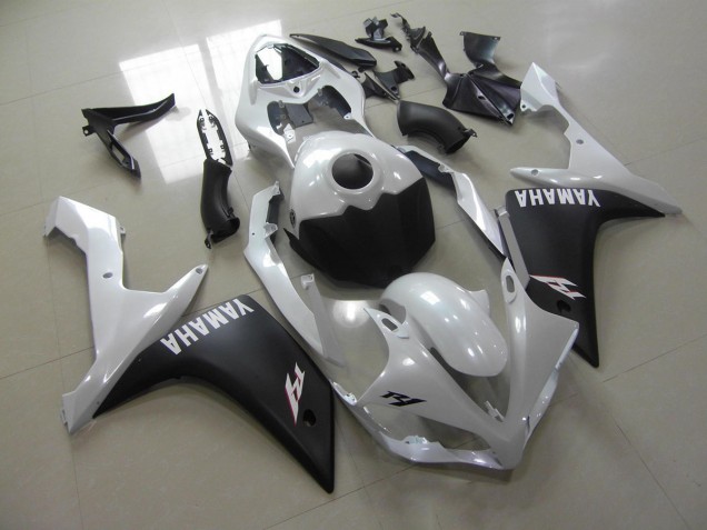 Buy 2007-2008 Pearl White Matte Black Yamaha YZF R1 Replacement Motorcycle Fairings