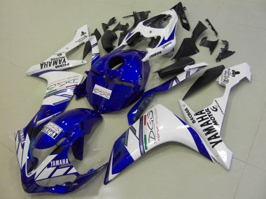 Buy 2007-2008 White Blue Tri Colour Yamaha YZF R1 Motorcycle Replacement Fairings
