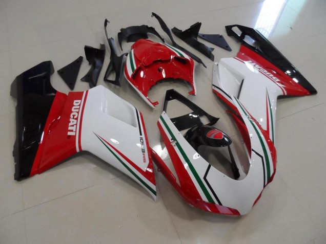 Buy 2007-2014 Red White Ducati 848 1098 1198 Motorcycle Fairings Kit Buy 2007-2014 Red White Ducati 848 1098 1198 Motorcycle Fairings Kit